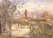Henry Roderick Newman View of Florence,From the Gardens fo the Palazzo de'Mozzi (mk46) Spain oil painting artist